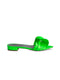 VITA NEON GREEN EMBOSSED LEATHER SLIDES